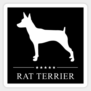 Rat Terrier Dog White Silhouette Sticker